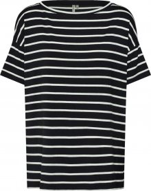 Banana Republic Tričko \'SS SOFT STRETCH RELAXED BOATNECK TEE SOSLIDS\' černá / bílá
