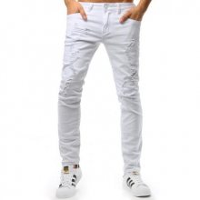 Pánské kalhoty STYLE jeansy bílé