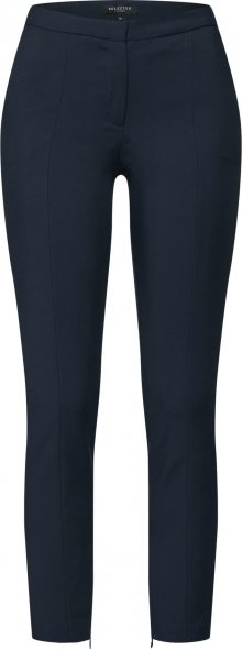 SELECTED FEMME Kalhoty \'SFMUSE CROPPED MW PANT\' námořnická modř