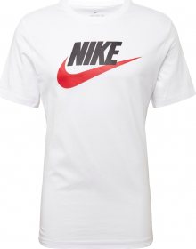 Nike Sportswear Tričko černá / červená / bílá