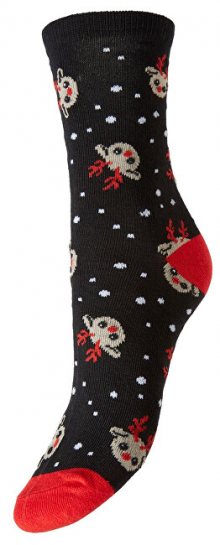 Vero Moda Dámské ponožky VMELFIE SOCKS Black RUDOPH