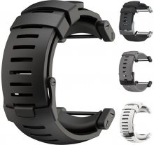 Suunto Silikonový řemínek k hodinkám Core černý se stříbrnou sponou