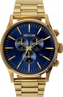 Nixon Analogové hodinky \'Sentry Chrono\' modrá / zlatá