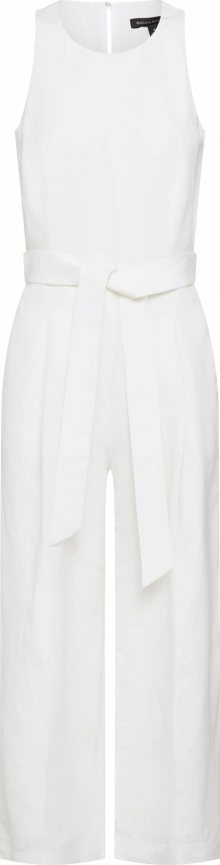 Banana Republic Overal \'SL CROPPED LINEN BELTED JUMPSUIT\' bílá