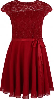 SWING Curve Koktejlové šaty burgundská červeň