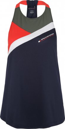 Tommy Sport Sportovní top \'BLOCKED HIGH NECK TA\' marine modrá / červená