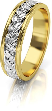 Art Diamond Dámský proplétaný snubní prsten ze zlata AUG008 52 mm