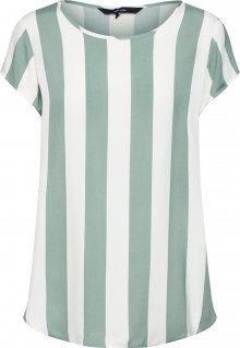 VERO MODA Halenka \'boca\' zelená / bílá