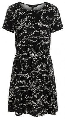 Vero Moda Dámské šaty VMAUTUMN AMAZE S/S SHORT DRESS WVN LCS Black XS