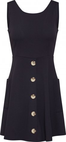 Boohoo Letní šaty \'Double Pocket Utility Dress with Button Through Skirt\' černá