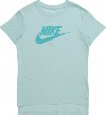 Nike Sportswear Tričko \'G NSW TEE DPTL BASIC FUTURA\' modrá / tyrkysová