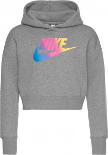 Nike Sportswear Mikina \'G NSW FF CROP\' šedá