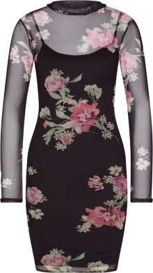 NEW LOOK Šaty růžová / černá