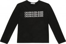 Calvin Klein Jeans Tričko \'TRIPLE LOGO LS T-SHI\' černá