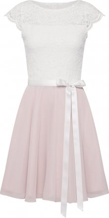 SWING Koktejlové šaty růžová / krémová