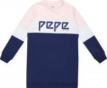 Pepe Jeans Šaty \'Bebe\' námořnická modř / světle růžová / bílá