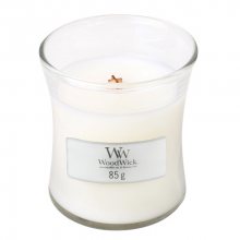 WoodWick Vonná svíčka váza White Teak 85 g