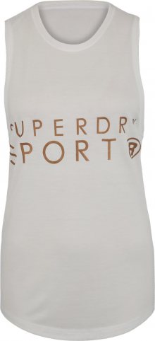 Superdry Sportovní top \'Active Studio Luxe Vest\' bílá
