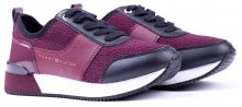 Tommy Hilfiger vínové tenisky City Iconic Knitted Sneaker - 36