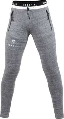 MOROTAI Sportovní kalhoty šedý melír / černá / bílá