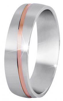 Beneto Pánský bicolor snubní prsten z oceli SPP07 63 mm