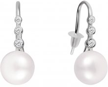 JwL Luxury Pearls Slušivé náušnice s pravou perlou a zirkony JL0588