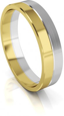 Art Diamond Pánský bicolor snubní prsten ze zlata AUG121 68 mm