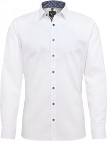 OLYMP Společenská košile \'No. 6 Uni Struktur\' bílá