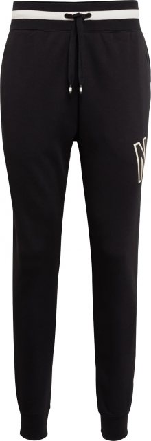 Nike Sportswear Kalhoty černá / bílá