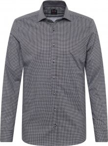 OLYMP Společenská košile \'Level 5 Print\' černá