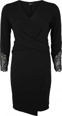 Zizzi Koktejlové šaty \'EPAULINE, L/S, DRESS\' černá