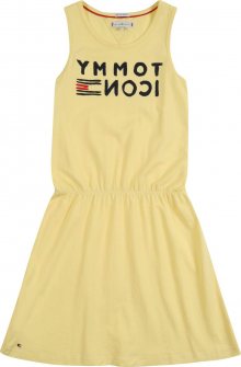 TOMMY HILFIGER Šaty \'Essential Knit SLVLS\' námořnická modř / světle žlutá