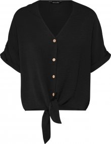 NEW LOOK Halenka \'DEMMIE TIE FRONT SHIRT\' černá