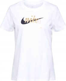 Nike Sportswear Tričko zlatá / bílá