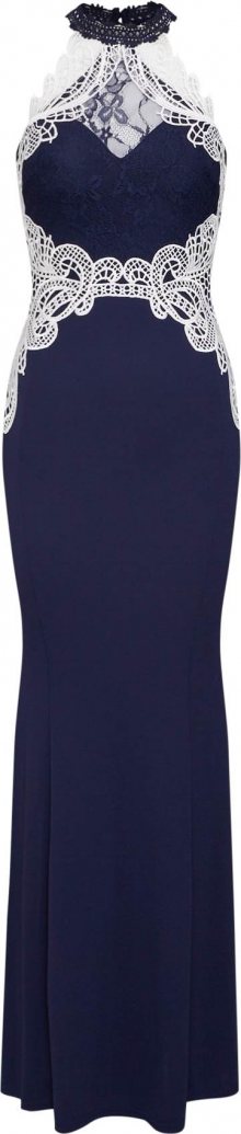 Lipsy Společenské šaty \'WS NVY CNTRST HLTR M\' bílá / námořnická modř