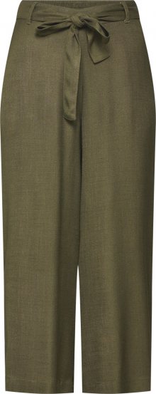 Kaffe Kalhoty \'KAnour Line Cropped Pants\' tmavě zelená