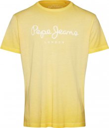 Pepe Jeans Tričko \'WEST SIR\' žlutá / bílá