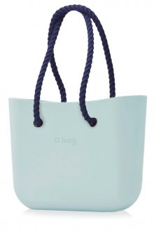 O bag kabelka Polvere s tmavě modrými dlouhými provazy