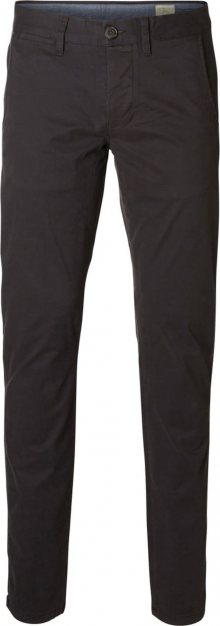SELECTED HOMME Chino kalhoty \'One Luca Phantom\' tmavě šedá / černá