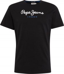 Pepe Jeans Tričko \'EGGO\' černá / bílá