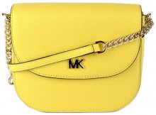 Michael Kors Elegantní crossbody kabelka Mott Pebbled Leather Dome Crossbody Bag Yellow