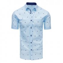 Pánská ORIGINAL vzorovaná košile s krátkým rukávem modrá