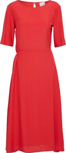 VILA Letní šaty \'VIANTONIO 2/4 MIDI DRESS\' červená