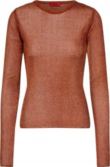 HUGO Svetr \'Smeraldy\' bronzová / oranžová