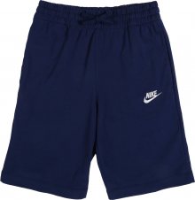 Nike Sportswear Kalhoty tmavě modrá / bílá
