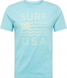 GAP Tričko \'SURF USA\' tyrkysová / bílá