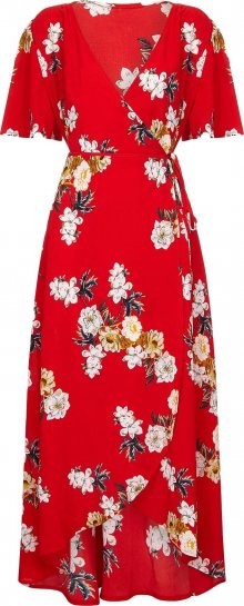 Mela London Letní šaty krémová / mix barev / červená