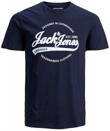Jack&Jones Pánské triko JORRAFAEL TEE SS CREW NECK Navy Blazer S