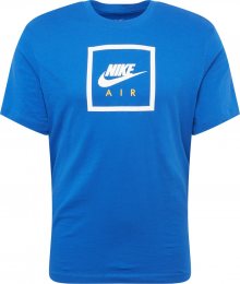 Nike Sportswear Tričko \'AIR\' modrá / bílá