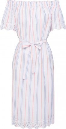 ESPRIT Letní šaty \'CO SLUB STRIPE\' světlemodrá / bílá